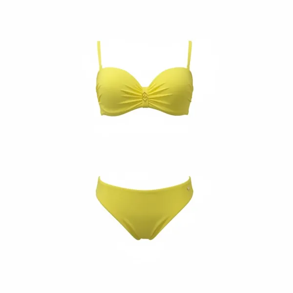 Self Γυναικείο Set bikini κίτρινο Yellow straples με υπέροχη ενίσχυση & για μεγάλο στήθος Luxury Swimwear bright yellow S730V1CU2.21