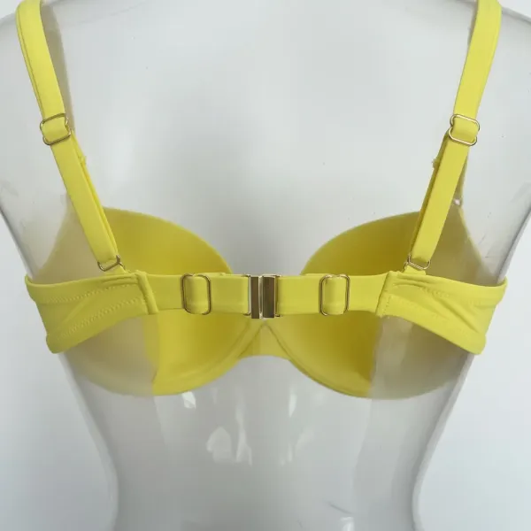 Self Γυναικείο Set bikini κίτρινο Yellow straples με υπέροχη ενίσχυση & για μεγάλο στήθος Luxury Swimwear bright yellow S730V1CU2.21