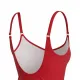 Self Luxury Swimwear Γυναικείο κόκκινο ολόσωμο μαγιό με v & ιδιαίτερο κόψιμο στη μέση με χρυσή αλυσίδα Luxelle 6 S1469XE6