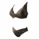 Modern Ocean Γυναικείο Set bikini Animal print ιριδίζον μπουστάκι με τιράντες δετό  για μεγάλο στήθος  & ψηλόμεσο σλιπ C-6394