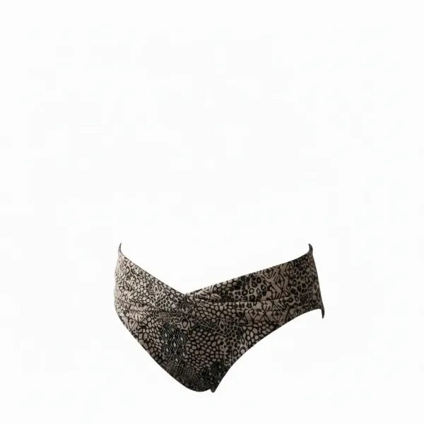 Modern Ocean Γυναικείο Set bikini Animal print ιριδίζον μπουστάκι με τιράντες δετό  για μεγάλο στήθος  & ψηλόμεσο σλιπ C-6394