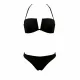 Modern Ocean Γυναικείο Set Bikini strapless με αποσπώμενες τιράντες ρυθμιζόμενες ,μονόχρωμο,με ενίσχυση , βαθύ V σχέδιο & σλιπ με κανονικό κόψιμο 5130 Βlack 