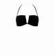 Modern Ocean Γυναικείο Set Bikini strapless με αποσπώμενες τιράντες ρυθμιζόμενες ,μονόχρωμο,με ενίσχυση , βαθύ V σχέδιο & σλιπ με κανονικό κόψιμο 5130 Βlack 