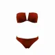Modern Ocean Γυναικείο Set Bikini strapless με αποσπώμενες τιράντες ρυθμιζόμενες ,μονόχρωμο,με ενίσχυση , βαθύ V σχέδιο & σλιπ με κανονικό κόψιμο 5130 Red