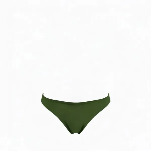 Modern Ocean Γυναικείο Set Bikini strapless με αποσπώμενες τιράντες ρυθμιζόμενες ,μονόχρωμο,με ενίσχυση , βαθύ V σχέδιο & σλιπ με κανονικό κόψιμο 5130 Green