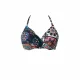 Modern Ocean Γυναικείο Set bikini με σχέδια σε αποχρώσεις του μπλε,ροζ,πετρολ,κοραλί  με τιράντες δετό  για μεγάλο στήθος  & ψηλόμεσο σλιπ 5144 blue