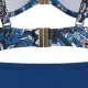 Modern Ocean Γυναικείο Set bikini με σχέδια σε αποχρώσεις του μπλε,ροζ,πετρολ,κοραλί  με τιράντες δετό  για μεγάλο στήθος  & ψηλόμεσο σλιπ 5144 blue