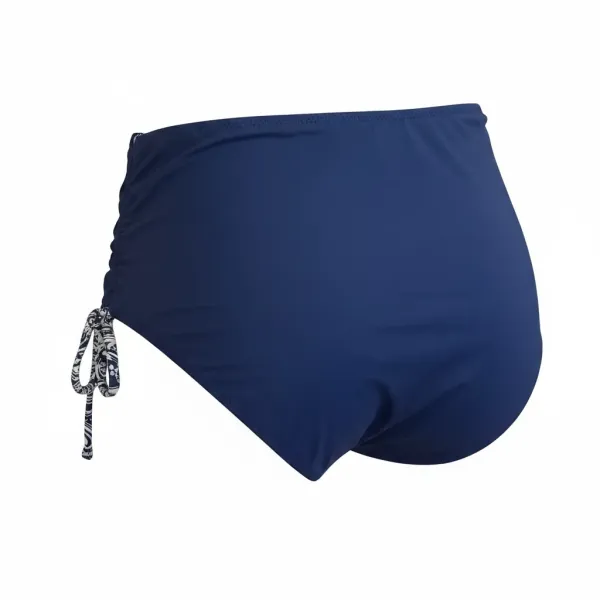 Modern Ocean Γυναικείο Set bikini με σχέδια σε αποχρώσεις του μπλε και του λευκού  με τιράντες δετό  για μεγάλο στήθος  & ψηλόμεσο σλιπ 5144 navy blue