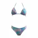 Modern Ocean Γυναικείο Set Bikini triangle με αποσπώμενη ενίσχυση και κανονικό σλιπ bottom σε λευκό χρώμα με ροζ,μπλέ,τιρκουάζ σχέδια 1632 pink 