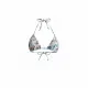 Modern Ocean Γυναικείο Set Bikini triangle με αποσπώμενη ενίσχυση και κανονικό σλιπ bottom σε λευκό χρώμα με σχέδια κοχύλια,αστερίες και κοράλια 1632 white