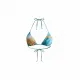 Modern Ocean Γυναικείο Set Bikini triangle με αποσπώμενη ενίσχυση και κανονικό σλιπ bottom σε τιρκουάζ χρώμα με πολύχρωμα νερά 1632 AQUA