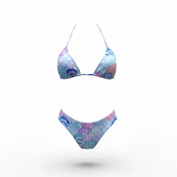 Modern Ocean Γυναικείο Set Bikini triangle με αποσπώμενη ενίσχυση και κανονικό σλιπ bottom σε αποχρώσεις του μώβ 1632 purple
