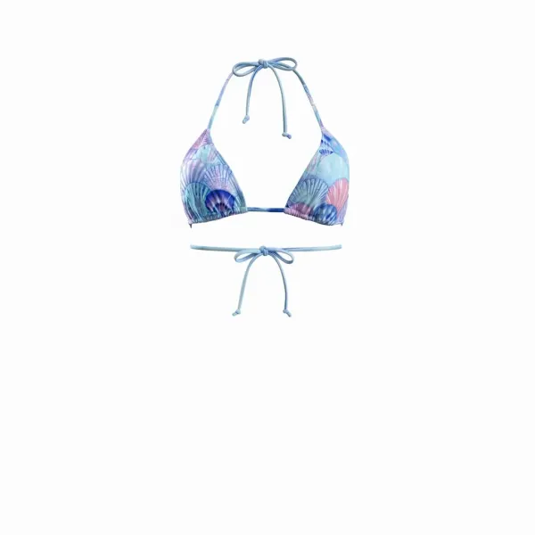 Modern Ocean Γυναικείο Set Bikini triangle με αποσπώμενη ενίσχυση και κανονικό σλιπ bottom σε αποχρώσεις του μώβ 1632 purple