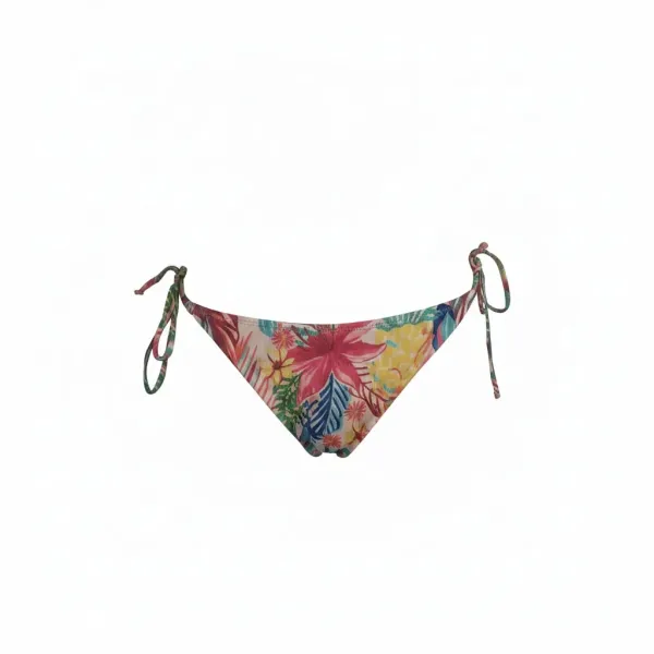 Modern Ocean Γυναικείο Set Bikini triangle Push up δετό & δετό bottom  tropical σχέδιο φούξια γκλίτερ μπλέ ,ροζ και πράσινους χρωματισμούς C-6234