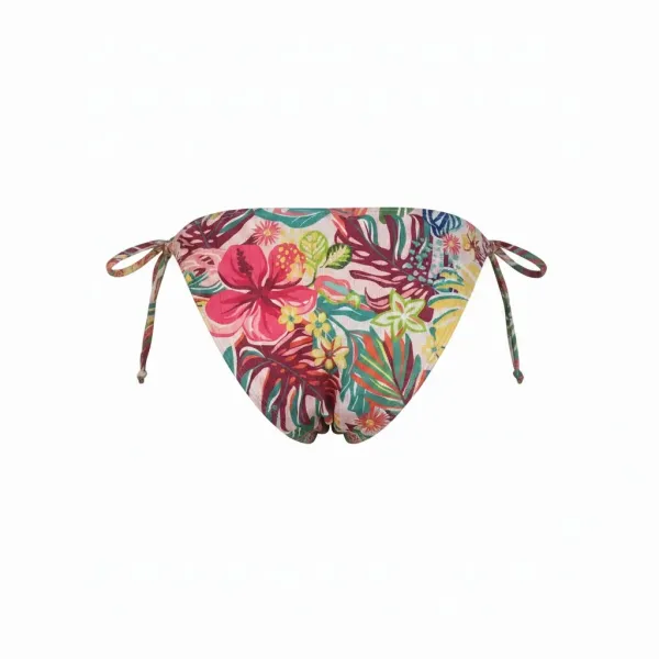 Modern Ocean Γυναικείο Set Bikini triangle Push up δετό & δετό bottom  tropical σχέδιο φούξια γκλίτερ μπλέ ,ροζ και πράσινους χρωματισμούς C-6234