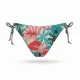Modern Ocean Γυναικείο Set Bikini triangle Push up δετό & δετό bottom  tropical σχέδιο πράσινο γκλίτερ  πράσινους τυρκουάζ & ροζ χρωματισμούς C-6234