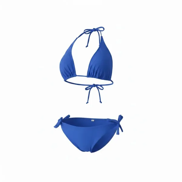 Modern Ocean Γυναικείο Set Bikini Plus sizes μπλέ ρουά τρίγωνο &  δετό slip 1236.96 BLUE.ROUA