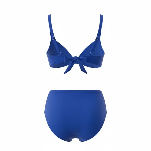 Modern Ocean Γυναικείο Set Bikini Plus sizes μπλέ ρουά με ελαφρυά ενίσχυση  ρυθμιζόμενες τιράντες  & φαρδύ ψηλόμεσο σλιπ 1211 royal blue