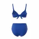 Modern Ocean Γυναικείο Set Bikini Plus sizes μπλέ ρουά με ελαφρυά ενίσχυση  ρυθμιζόμενες τιράντες  & φαρδύ ψηλόμεσο σλιπ 1211 royal blue