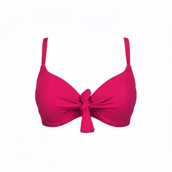 Modern Ocean Γυναικείο Set Bikini Plus sizes φούξια με ελαφρυά ενίσχυση ρυθμιζόμενες τιράντες & φαρδύ ψηλόμεσο σλιπ 1211 fuchsia