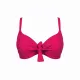 Modern Ocean Γυναικείο Set Bikini Plus sizes φούξια με ελαφρυά ενίσχυση ρυθμιζόμενες τιράντες & φαρδύ ψηλόμεσο σλιπ 1211 fuchsia