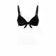 Modern Ocean Γυναικείο Set Bikini Plus sizes μαύρο με ελαφρυά ενίσχυση ρυθμιζόμενες τιράντες & φαρδύ ψηλόμεσο σλιπ 1211 black