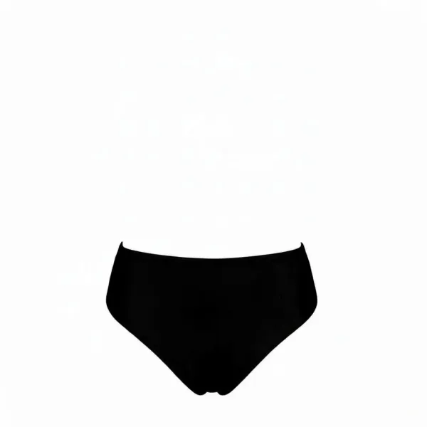 Modern Ocean Γυναικείο Set Bikini Plus sizes μαύρο με ελαφρυά ενίσχυση ρυθμιζόμενες τιράντες & φαρδύ ψηλόμεσο σλιπ 1211 black