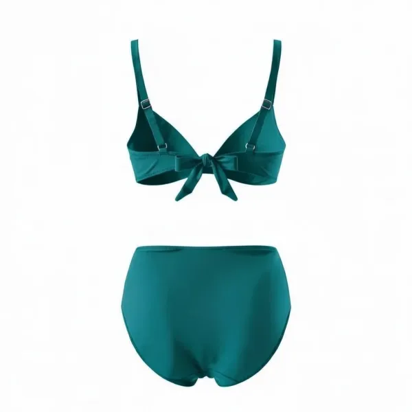 Modern Ocean Γυναικείο Set Bikini Plus sizes τυρκουάζ με ελαφρυά ενίσχυση ρυθμιζόμενες τιράντες & φαρδύ ψηλόμεσο σλιπ 1211 turqoise