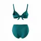Modern Ocean Γυναικείο Set Bikini Plus sizes τυρκουάζ με ελαφρυά ενίσχυση ρυθμιζόμενες τιράντες & φαρδύ ψηλόμεσο σλιπ 1211 turqoise