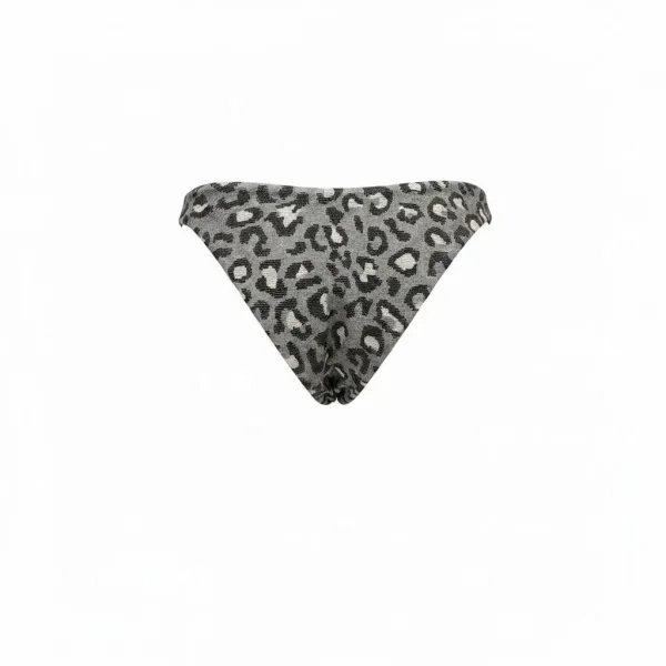 Modern Ocean Γυναικείο Set Bikini triangle Push up δετό & brazil bottom animal print σχέδιο χακί και χρυσό lurex C-6041 GREEN