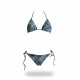 Modern Ocean Γυναικείο Set Bikini Τριγωνάκι ανάγλυφο πετρόλ δετό σλιπ brazil C-6319 PETROL