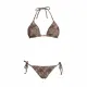Modern Ocean Γυναικείο Set Bikini Τριγωνάκι ανάγλυφο καφέ δετό σλιπ brazil C-6319 BROWN