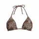 Modern Ocean Γυναικείο Set Bikini Τριγωνάκι ανάγλυφο καφέ δετό σλιπ brazil C-6319 BROWN