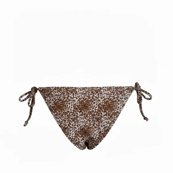 Modern Ocean Γυναικείο Set Bikini Τριγωνάκι ανάγλυφο καφέ δετό σλιπ brazil C-6319 BROWN