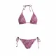 Modern Ocean Γυναικείο Set Bikini Τριγωνάκι ανάγλυφο φούξια δετό σλιπ brazil C-6319 fuchsia