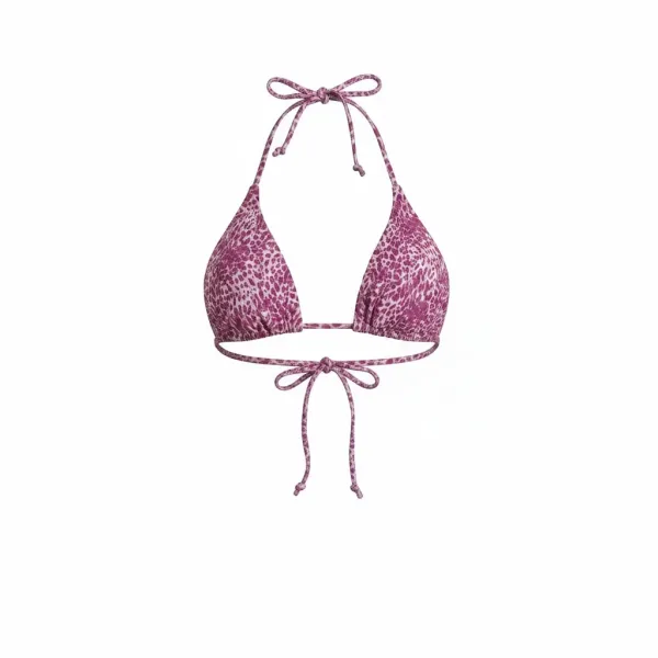 Modern Ocean Γυναικείο Set Bikini Τριγωνάκι ανάγλυφο φούξια δετό σλιπ brazil C-6319 fuchsia