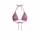 Modern Ocean Γυναικείο Set Bikini Τριγωνάκι ανάγλυφο φούξια δετό σλιπ brazil C-6319 fuchsia