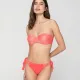 Luna Γυναικείο Strapless μαγιό AURA με ελαφρυά ενίσχυση & αφαιρούμενες τιράντες  Summer Collection 94881 Κοραλί Coral