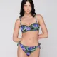 Luna Γυναικείο Bikini Top Balconette με Floral Snake Print σε Πράσινες & Μωβ Αποχρώσεις ,Blossom μπικίνι strapless C/D 94720