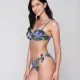 Luna Γυναικείο Bikini Top Balconette με Floral Snake Print σε Πράσινες & Μωβ Αποχρώσεις ,Blossom μπικίνι strapless C/D 94720