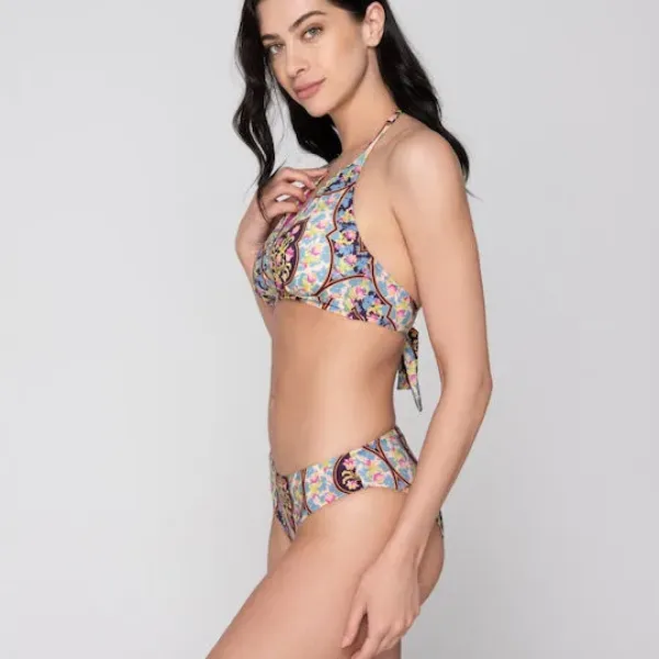 Luna Γυναικείο Μαγιό Slip Epoque μαγιό ψηλόμεσο σλιπ 5cm Floral διάφορα χρώματα prints λουλουδάκια Summer Collection 94787 floral multicolour 