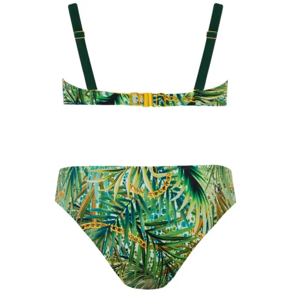 Self Γυναικείο Set bikini Tropical Jamaica 1 straples με υπέροχη ενίσχυση για μεγάλο στήθος Luxury Swimwear green tropical S730V1JA1
