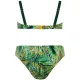 Self Γυναικείο Set bikini Tropical Jamaica 1 straples με υπέροχη ενίσχυση για μεγάλο στήθος Luxury Swimwear green tropical S730V1JA1