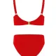Self Γυναικείο Set bikini Plus sizes κόκκινο για μεγάλο στήθος με ελαφρυά ενίσχυση & ψηλόμεσο κλασικό σλιπ Luxury Swimwear Red S940V2EX4.6