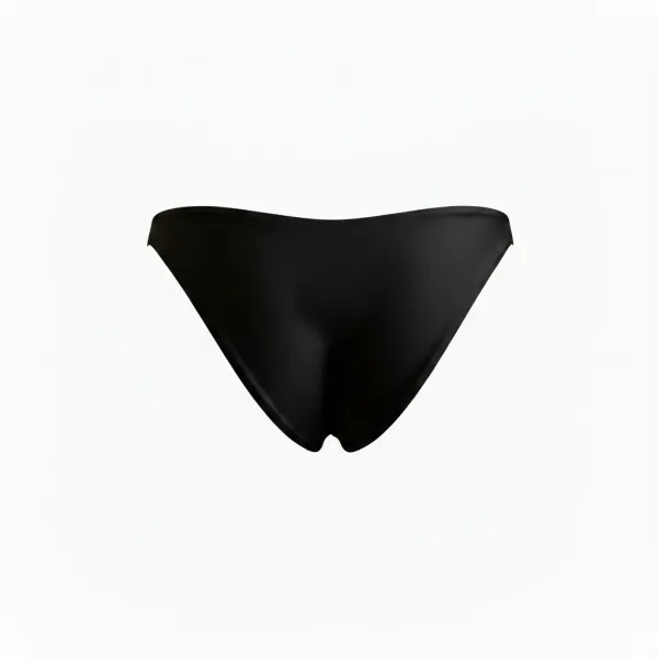 MYA swimwear Γυναικείο set bikini μαγιό μαυρο  με μεταλλικές πλεκτές λεπτομέρειες τριγωνάκι & ψηλόμεσο v brazil MB3225 summer collection black