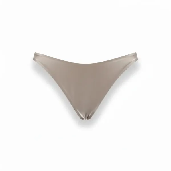 MYA swimwear Γυναικείο set bikini μαγιό Ροζ gold με μεταλλικές πλεκτές λεπτομέρειες τριγωνάκι & ψηλόμεσο v brazil MB3225 summer collection dusty pink
