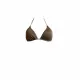MYA swimwear Γυναικείο set bikini μαγιό καφέ με μεταλλικές πλεκτές λεπτομέρειες τριγωνάκι & ψηλόμεσο v brazil MB3225 summer collection Brown