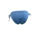 Modern Ocean Γυναικείο Set Bikini πλεκτό Τριγωνάκι με χοντρά κορδόνια ροζ χρώμα με μπλε και λευκες αποχρώσεις & δετό σλιπ braziL C-6333.PINK