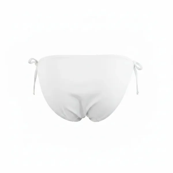 Modern Ocean Γυναικείο Set Bikini πλεκτό Τριγωνάκι με χοντρά κορδόνια λευκό χρώμα με μπλε αποχρώσεις & δετό σλιπ brazil C-6333