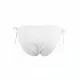 Modern Ocean Γυναικείο Set Bikini πλεκτό Τριγωνάκι με χοντρά κορδόνια λευκό χρώμα με μπλε αποχρώσεις & δετό σλιπ brazil C-6333